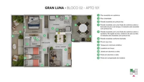 Gran Luna Bloco 02 Apto 101